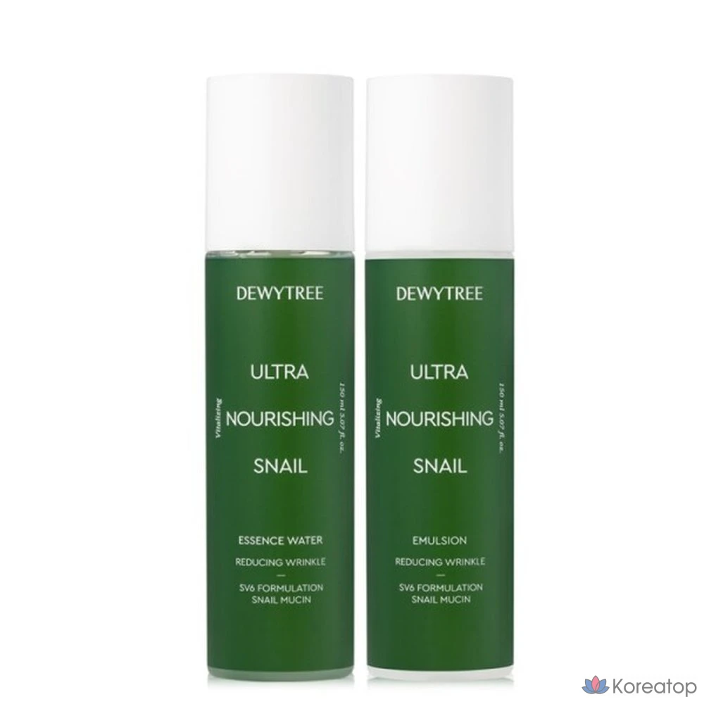 Набор для ухода Dewytree Ultra Nourishing Snail Skin Toner + Emulsion Lotion, 150 мл + 150 мл, 1 шт.