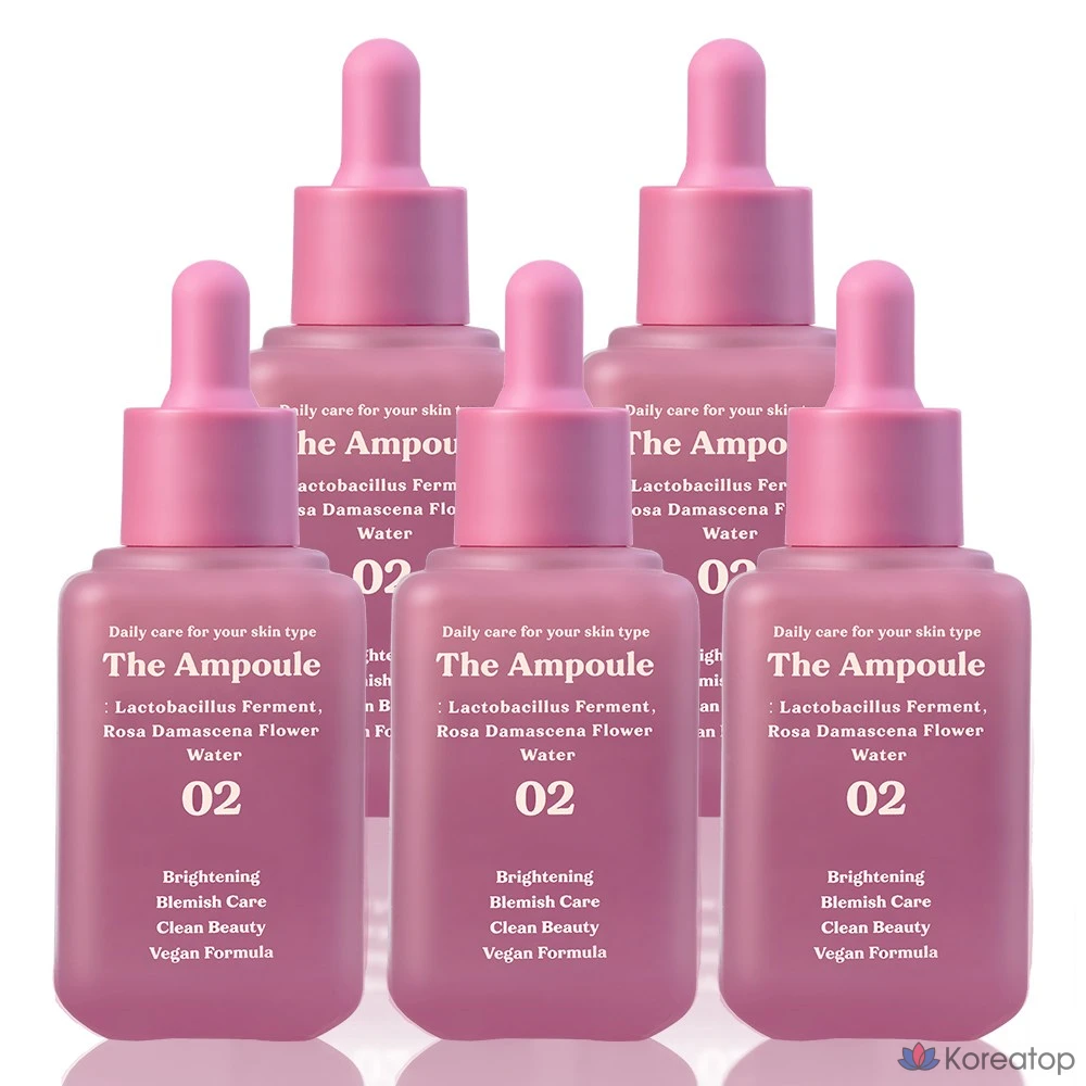 Сыворотка Dermashare The Ampoule Vegan Lactobacillus Damask Rose Flower Water Brightening Spot Care, 60 мл, 5 шт.