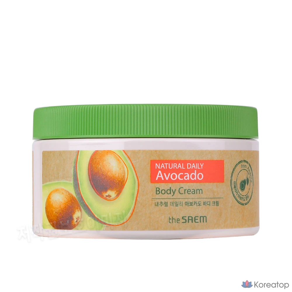 Крем для тела The Saem Natural Daily Avocado Body Cream, 300 мл, 1 шт.