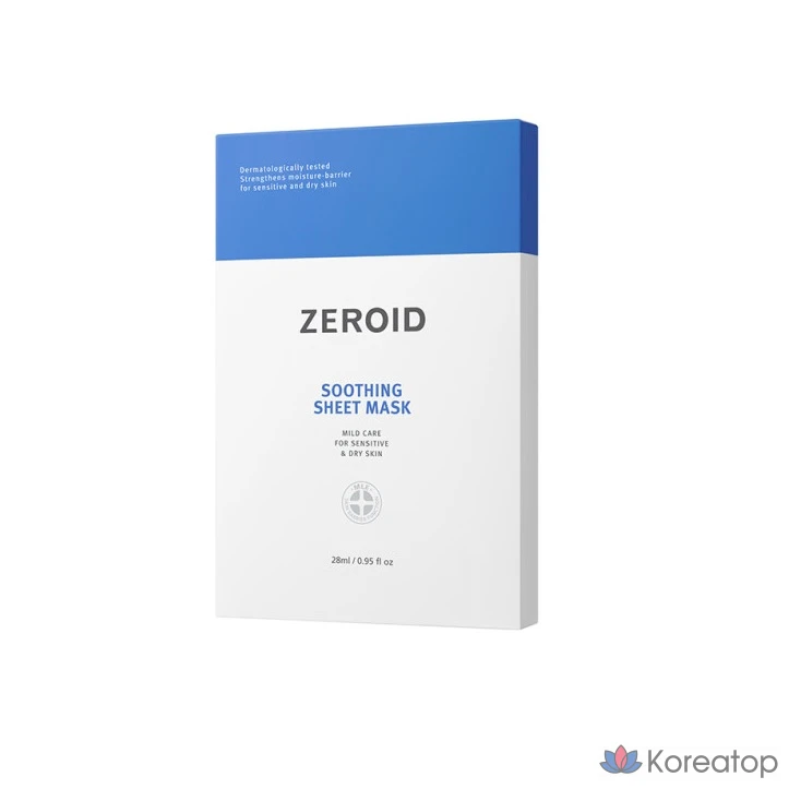 Тканевая маска для лица ZEROID Zeroid Soothing Sheet Mask, 28 мл, 10 шт.