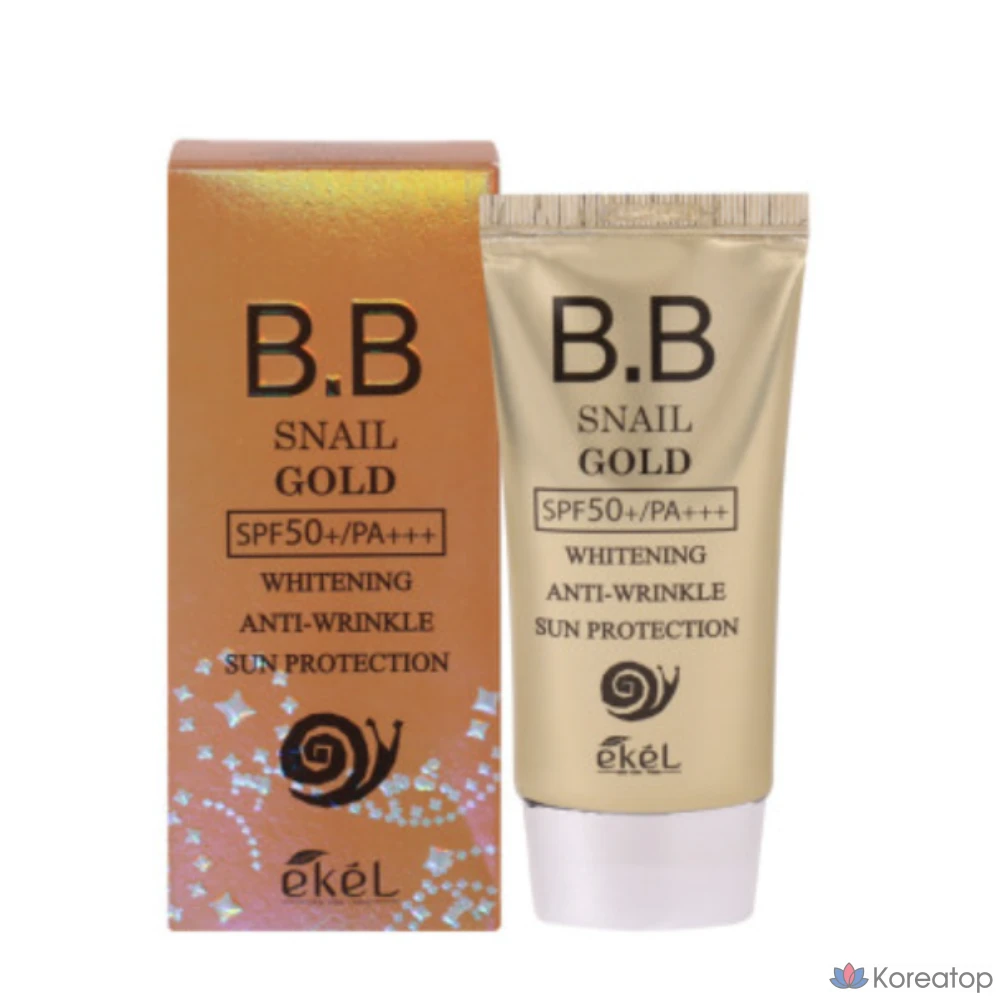 Ekel Snail Gold BB Cream SPF 50+/PA+++ 50мл, 1 шт.