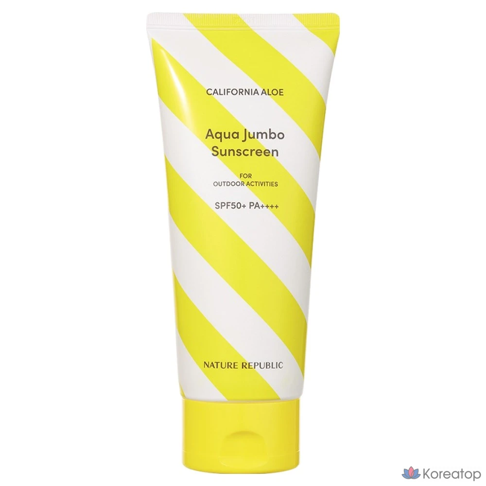 Солнцезащитный лосьон Nature Republic California Aloe Aqua Jumbo Sun Lotion SPF50+ PA++++, 250 мл, 1 шт.