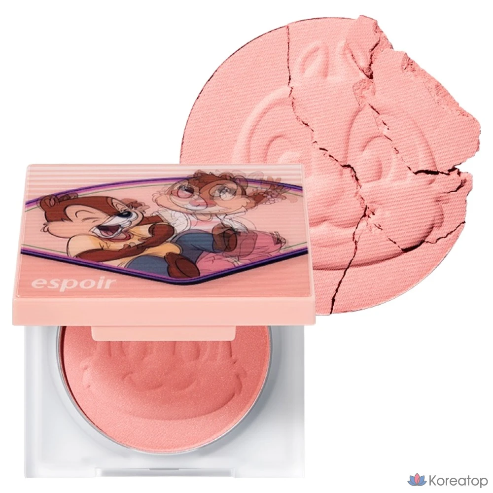 Румяна Espoir Disney Edition Blurry Cheek, 4,7 г, № 2, волнистый коралловый оттенок, 1 шт.