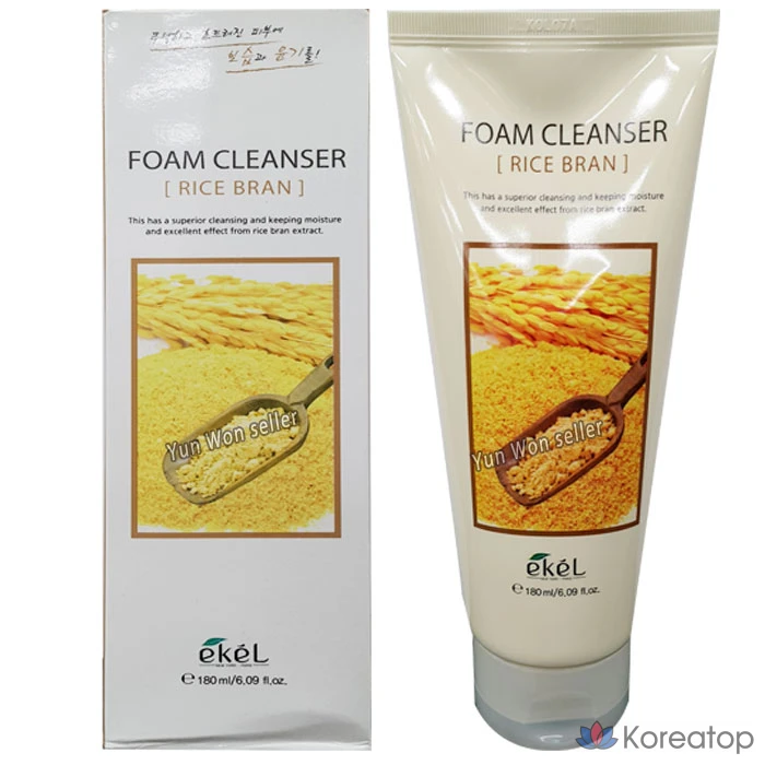 Пенка для умывания Ekel Rice Bran Foam Cleanser, 180 мл, 1 шт.