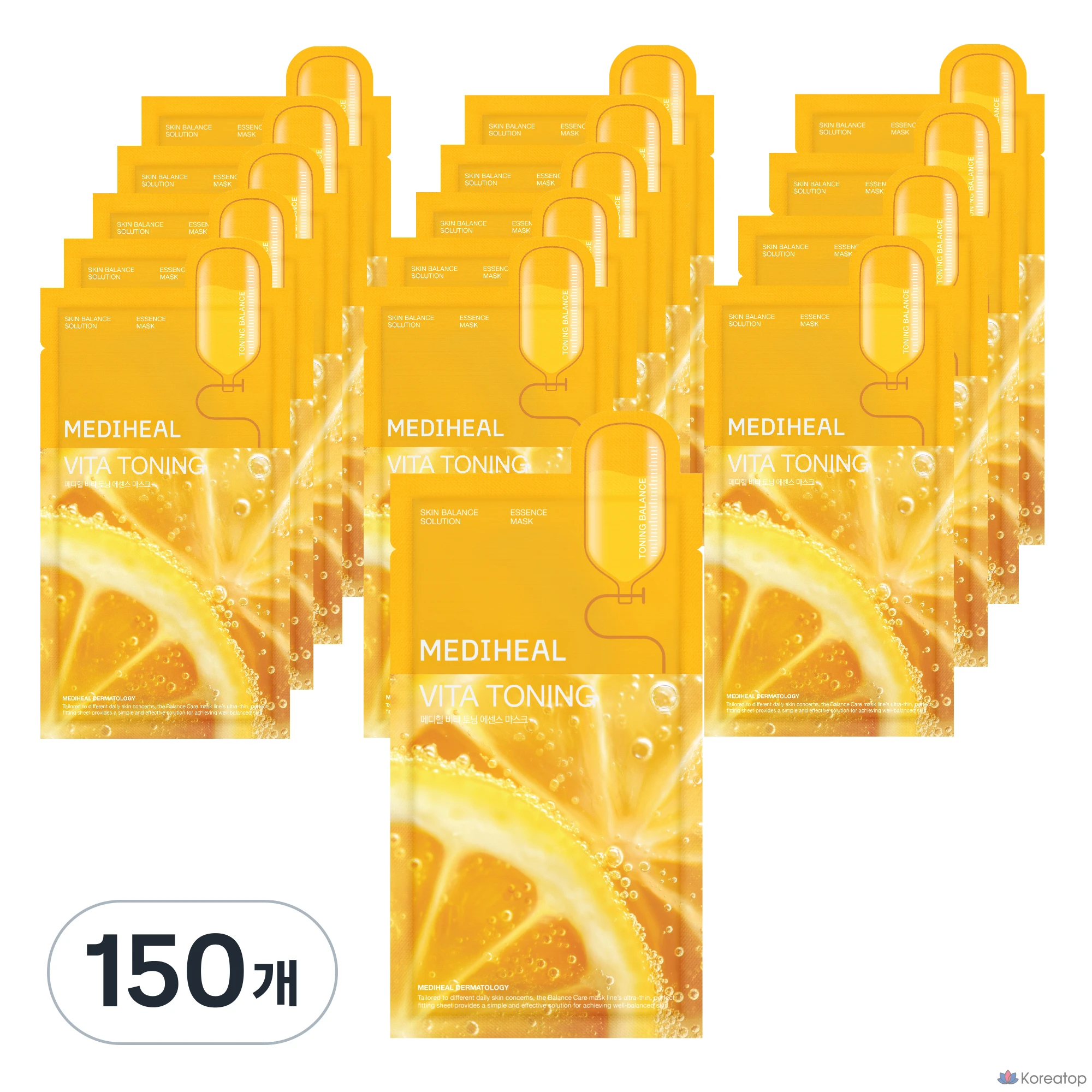 Тканевая маска для лица MEDIHEAL Vita Toning Essence Mask, 20 мл, 150 шт.