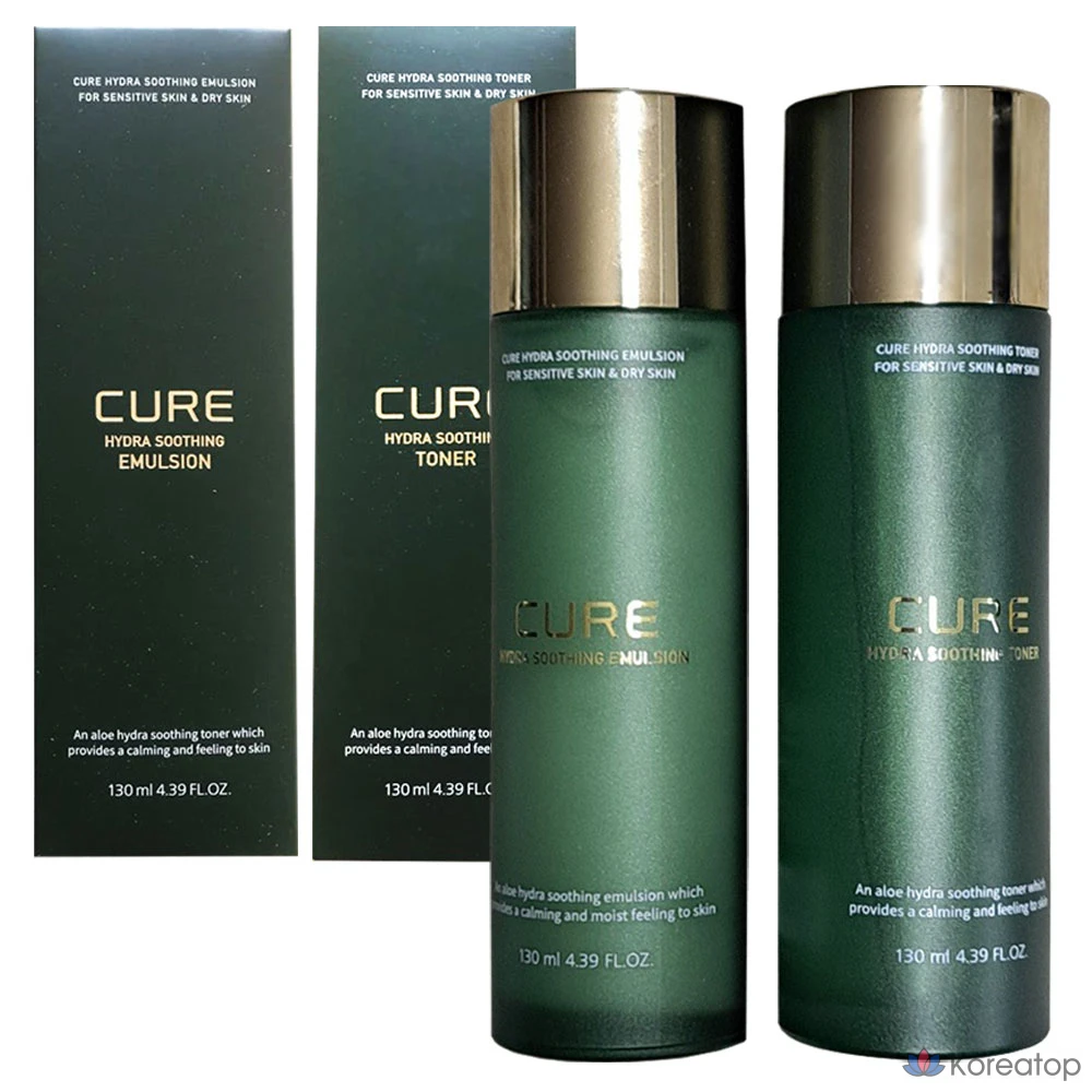 Набор косметики для подростков от прыщей KIM JEONG MOON Aloe Hydra Soothing Emulsion + Toner Skin Lotion, 1 комплект.