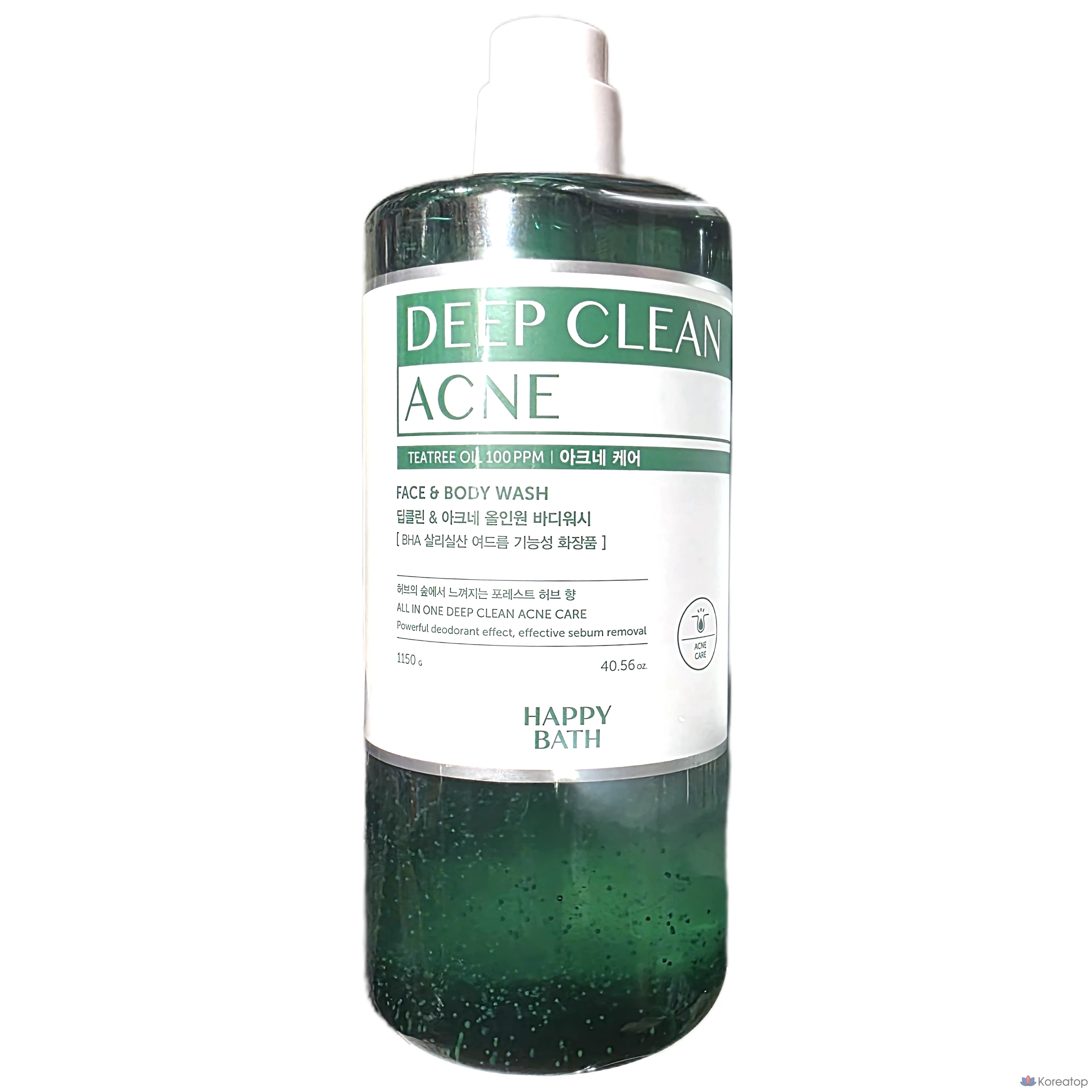 Гель для душа Happy Bath Tea Tree Acne Care, аромат Woody, 1.15 кг, 1 шт.