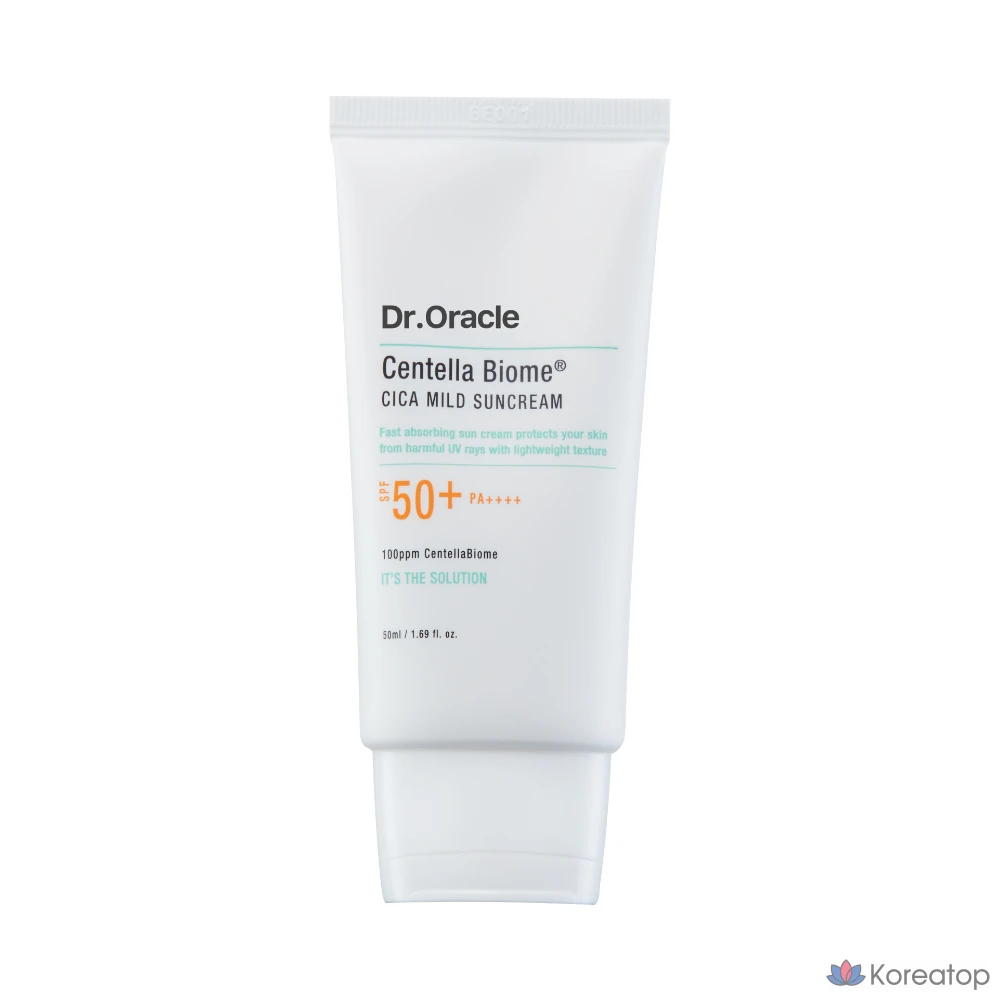 Солнцезащитный крем Dr. Oracle Centellabiome Cica Mild Sun Cream SPF50+ PA++++, 50 мл, 1 шт.