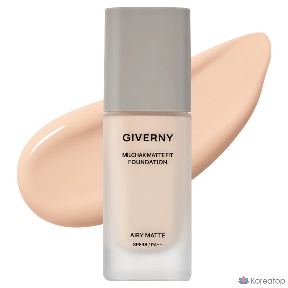 Тональный крем Giverny Milchak Matt Fit Foundation, оттенок 17 Porcelain, 30 мл, 1 шт.