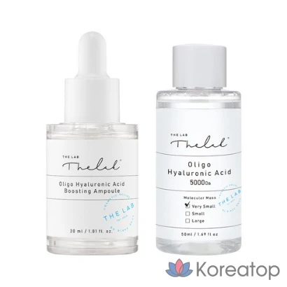 Набор The Lab by Blanc Doux Oligo: ампула с гиалуроновой кислотой 30 мл + миниатюрный тоник 50 мл, 1 шт.