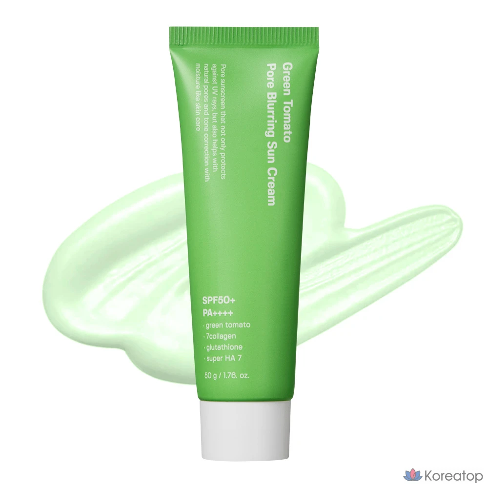 Солнцезащитный крем Sungboon Editor Green Tomato Pore Blurring Sun Cream SPF50+ PA++++, 50 г, 1 шт.