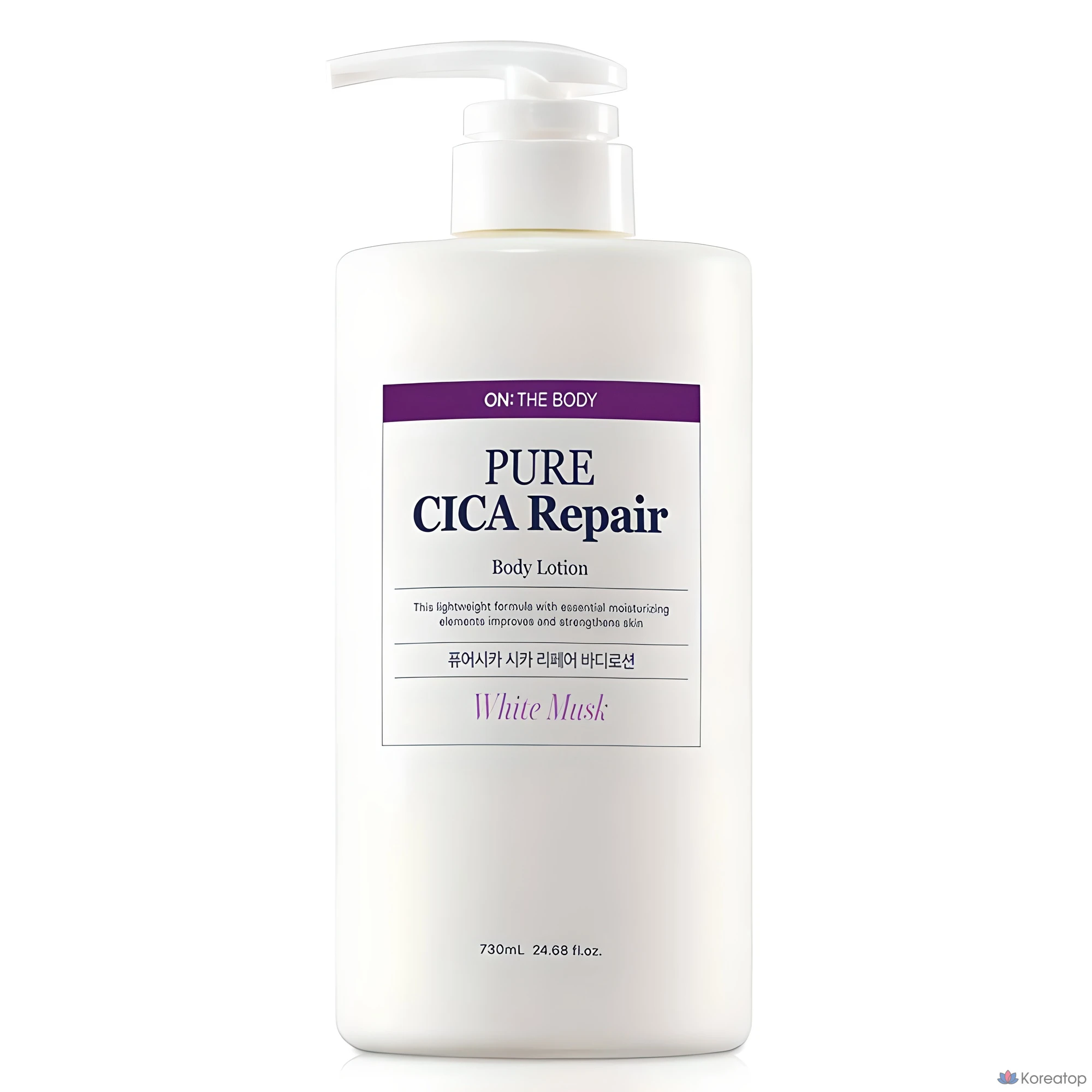 Лосьон для тела On the Body Pure Derma Cica с ароматом белого мускуса, 730 мл, 1 шт.