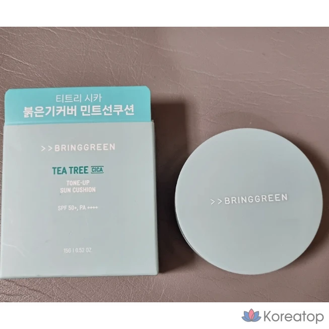 Солнцезащитный кушон Bring Green Tea Tree Cica Tone Up Sun Cushion, 15 г, 2 шт.
