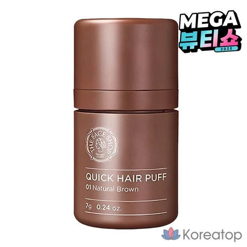 Тени для век The Face Shop Quick Hair Puff Shadow, оттенок Natural Brown, 7 г, 1 шт.