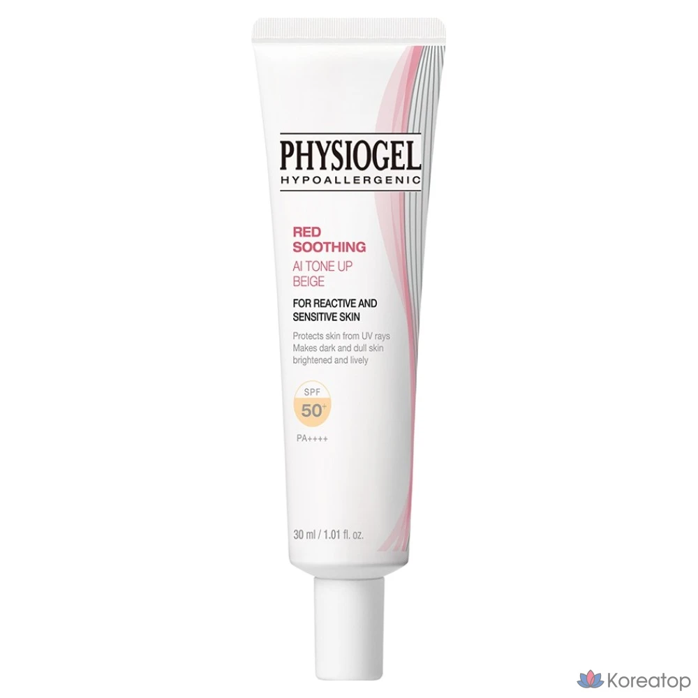 Солнцезащитный крем Physiogel Red Soothing AI Tone-Up Beige SPF50+ PA++++, 30 мл, 1 шт.