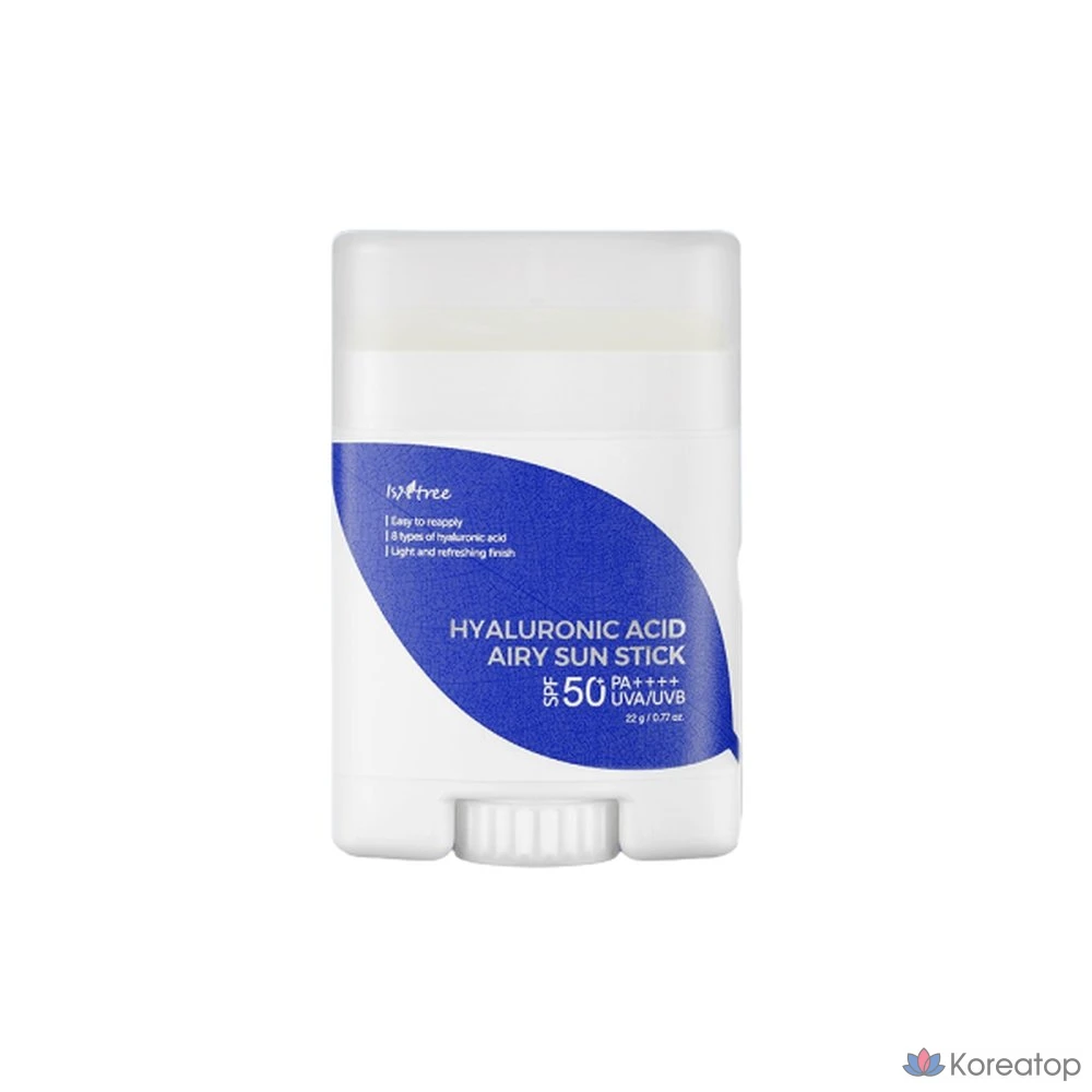 Солнцезащитный стик IsNtree Hyaluronic Acid Airy Sun Stick SPF 50+ PA++++, 22 г, 1 шт.