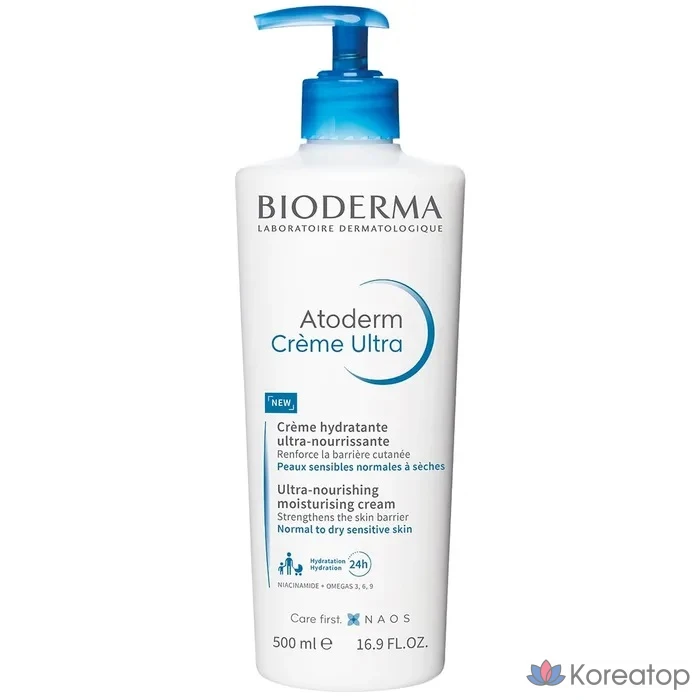Питательный крем Bioderma Atoderm для сухой и чувствительной кожи Ultra, 500 мл, 295 мл, 1 шт.