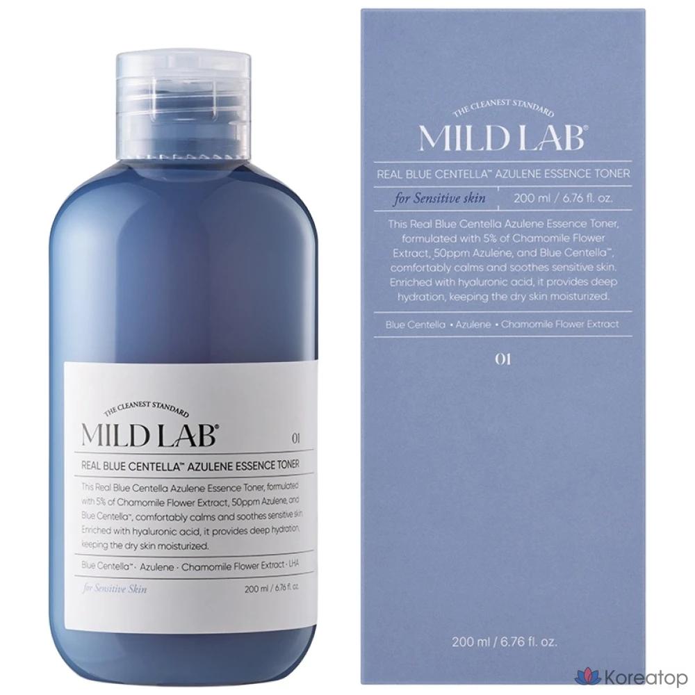 Тоник-эссенция Mild Lab Real Blue с центеллой и азуленом, 200 мл, 1 шт.
