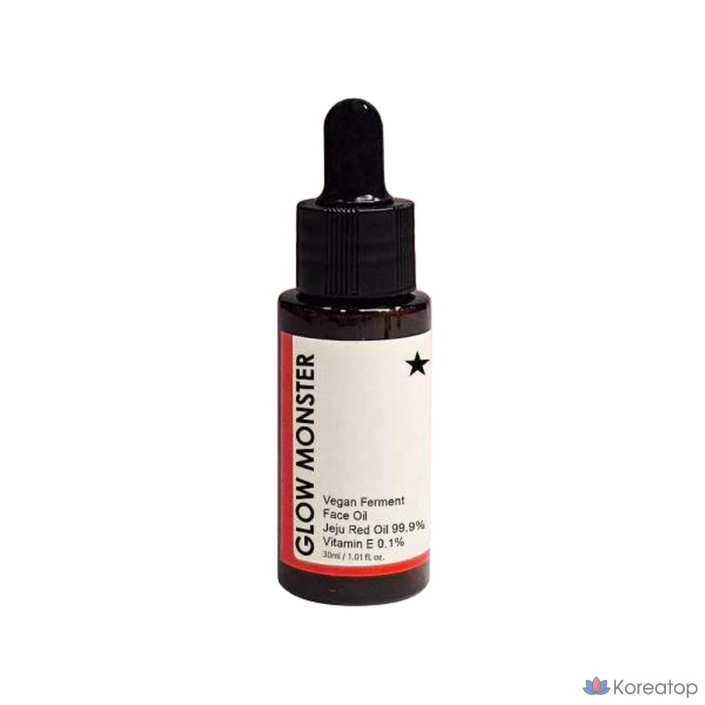 Веганское ферментированное масло для лица Glow Monster, 30 мл, раствор гиалуроновой кислоты Jeju Red Oil с содержанием 99,9% и сыворотка Chartteok Oil Mist, 1 шт