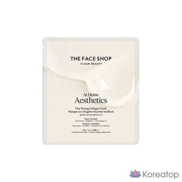 Тканевая маска для лица The Face Shop Homesthetic Vita-Toning Collagen Mask, 24 г, 10 шт.