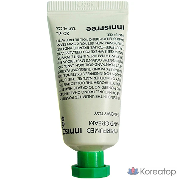 Увлажняющий крем для рук Innisfree My Perfumed Hand Cream, оттенок 05 Snowy Day, 30 мл, 1 шт.