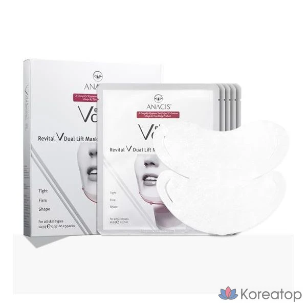 Маска для лица ANACIS BellaContour RevitalV Dual Lift, 5 шт., 1 шт.