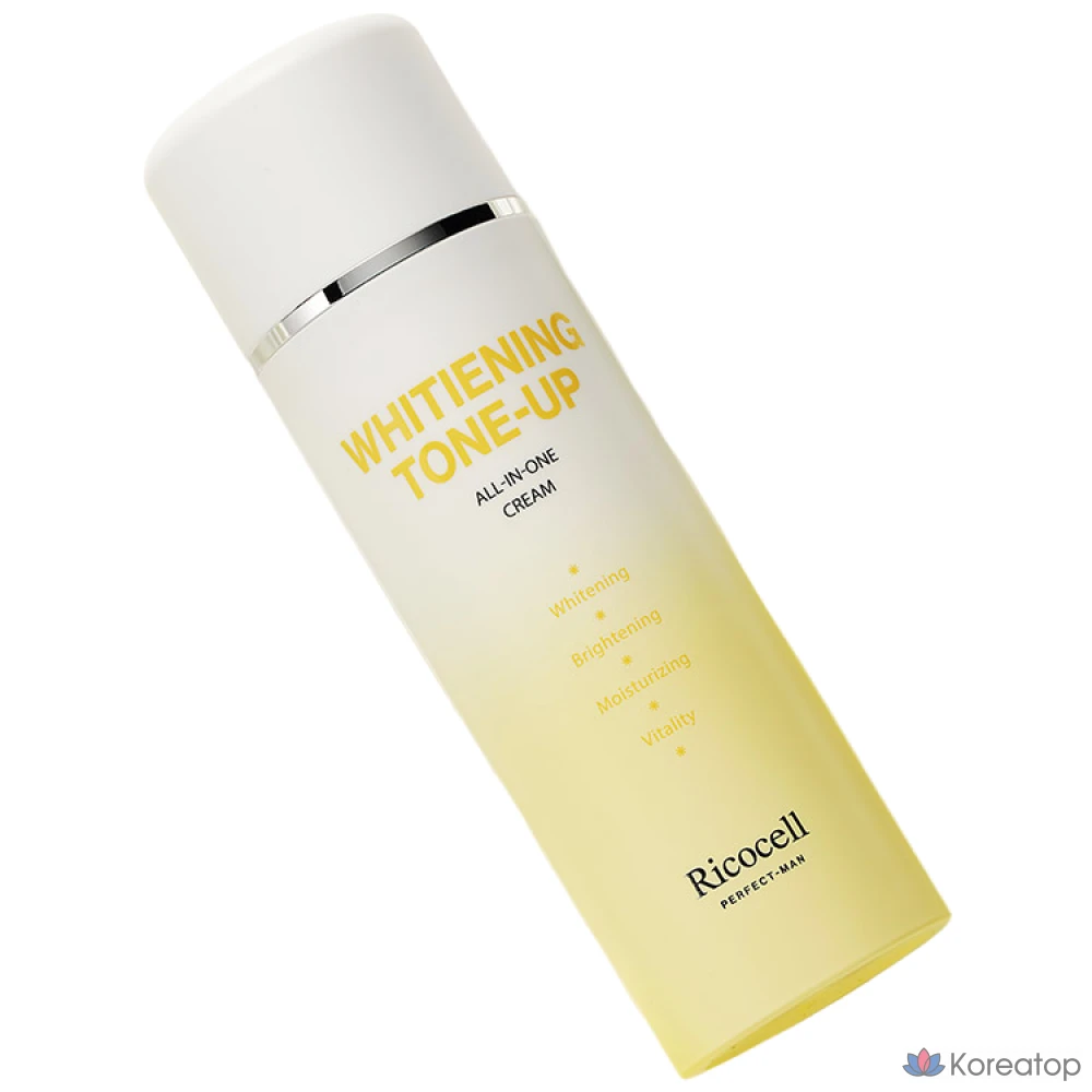 Крем Ricocell Perfect Man Smooth + Moist Whitening Tone-Up All-in-One, 1 шт., 150 мл