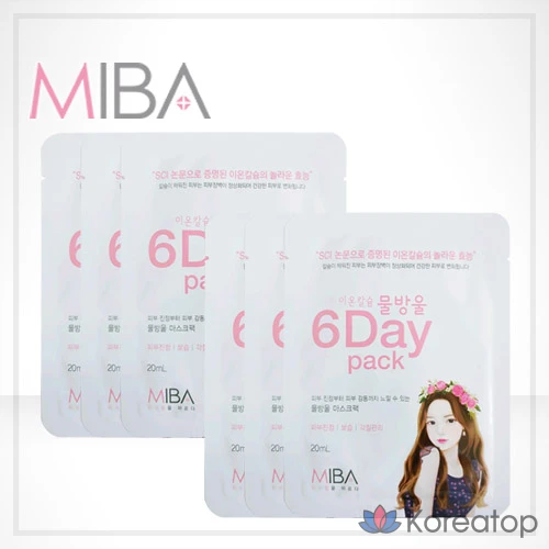 Капли для ванны MIBA Ion Calcium Water Drop, 6-дневный набор, 20 мл*6 листов, 6 листов, 1 упаковка