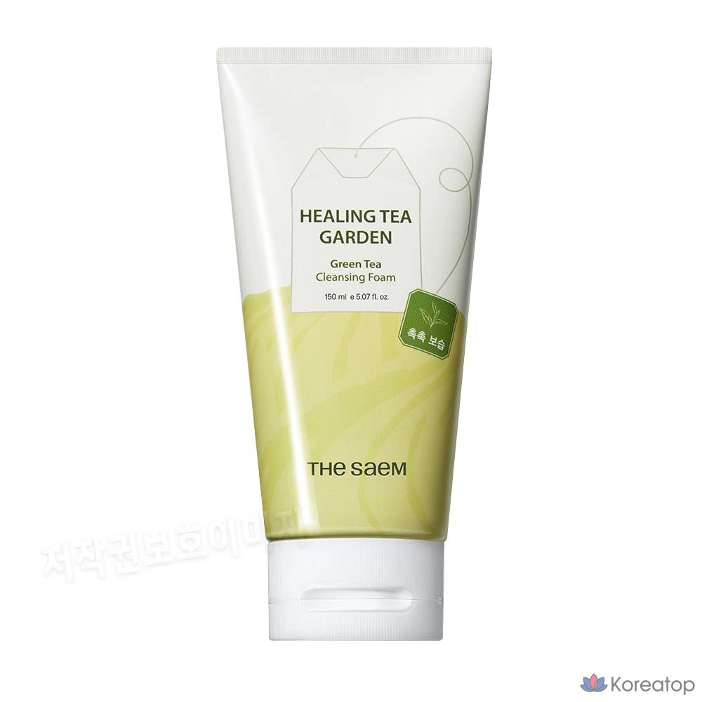 Очищающая пенка The Saem Healing Tea Garden Green Tea Cleansing Foam, 150 мл, 1 шт.