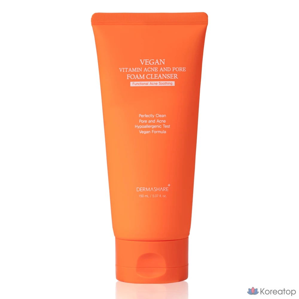Очищающая пенка для лица Dermashare Vegan Vitamin Acne & Pore Deep Foam Cleanser, 1 шт., 150 мл
