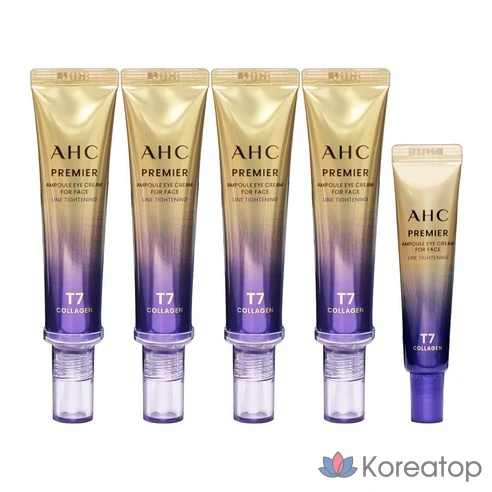 AHC Высокопитательный ампульный крем для век с коллагеном AHC Premier Ampoule Eye Cream For Face Line Tightening Collagen T7, 40 мл + 12 мл