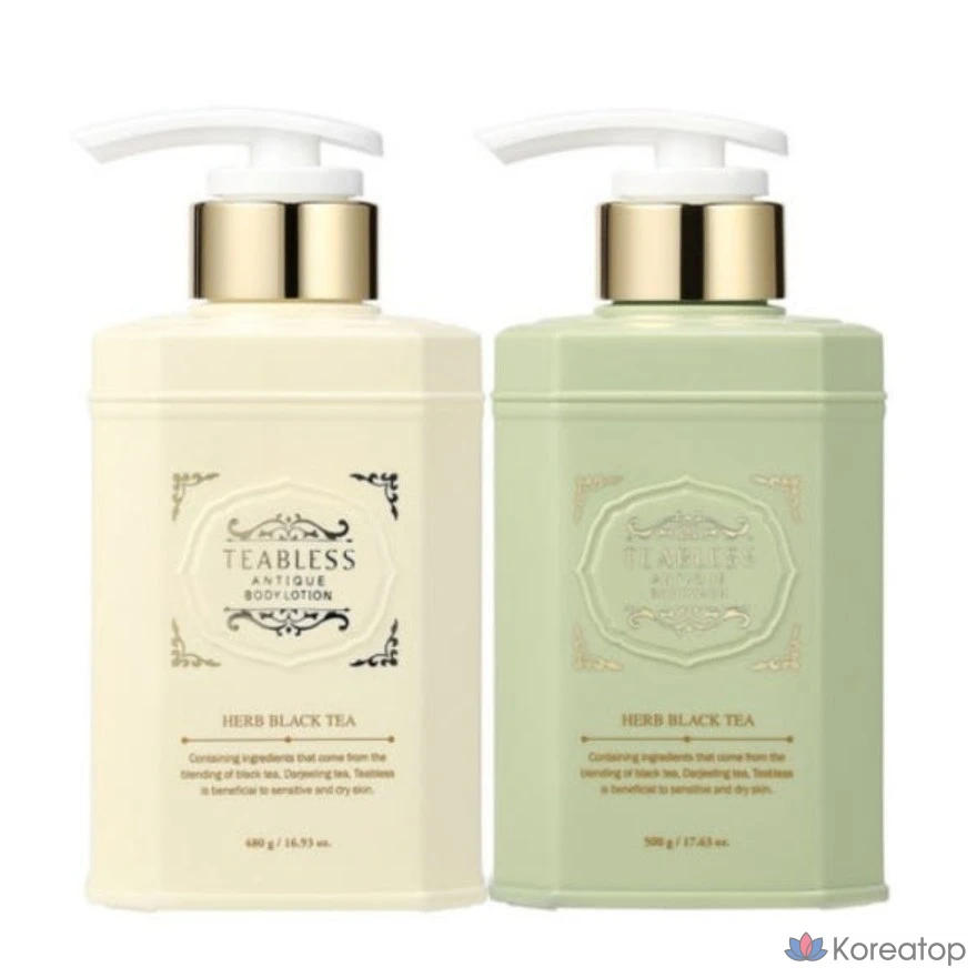 Набор TEABLESS Herb Black Tea Antique: лосьон для тела + гель для душа, 1 шт.