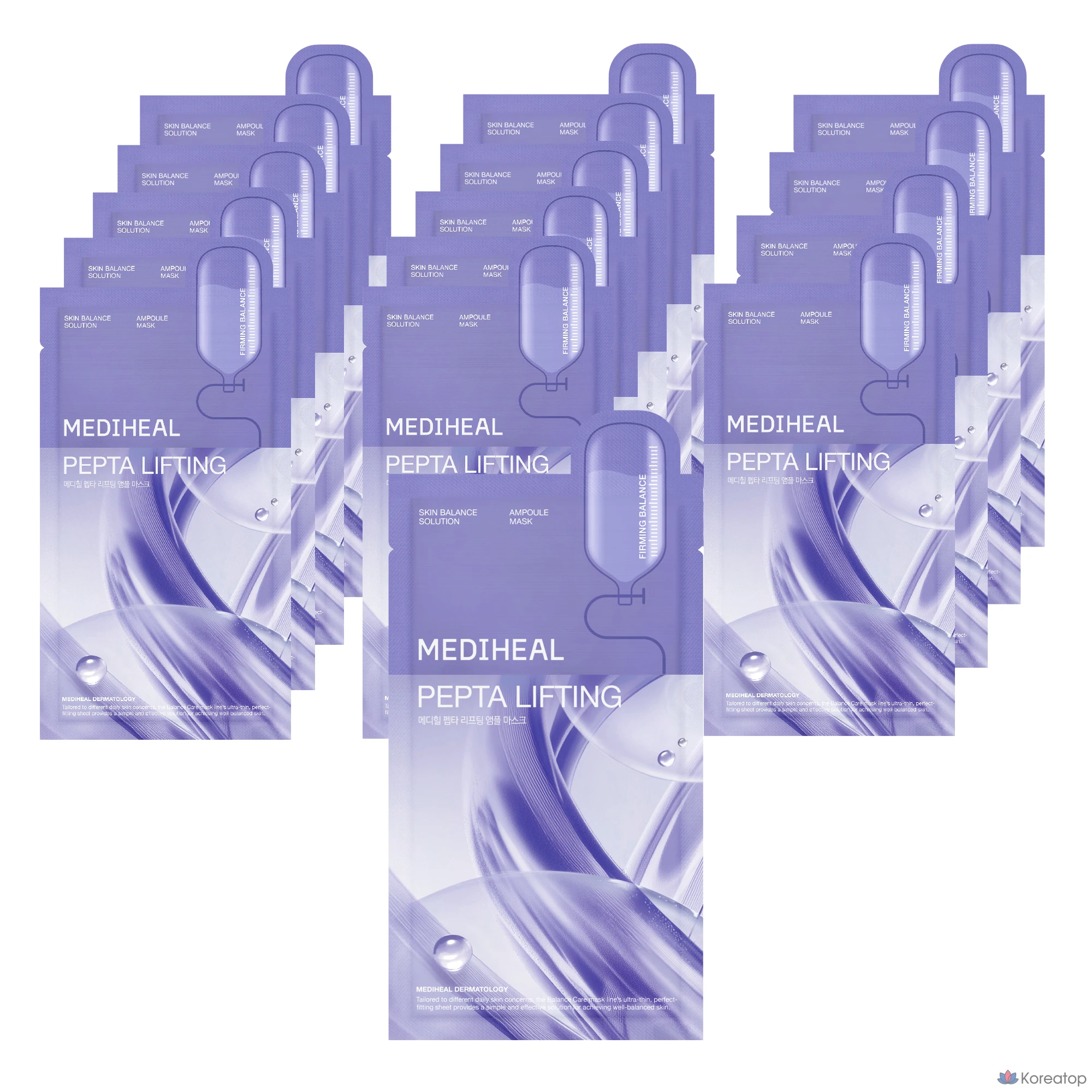 Тканевая маска для лица MEDIHEAL Pepta Lifting Ampoule Mask, 15 шт.