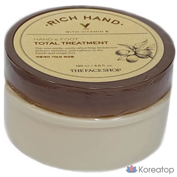 Средство для ухода за руками и ногами The Face Shop Rich Hand V-Hand Foot Total Treatment, 110 мл, 1 шт.