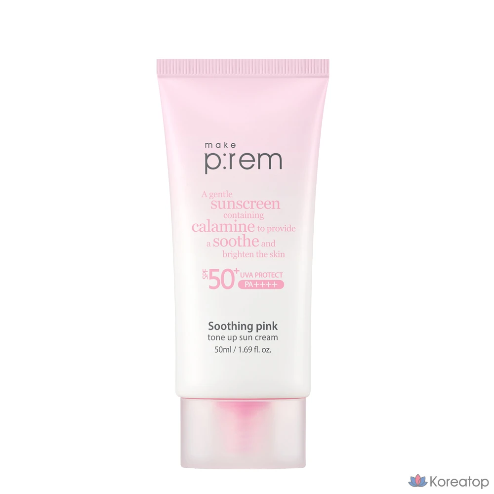 Солнцезащитный крем MAKE P:REM Soothing Pink Tone Up Sun Cream, 50 мл, 1 шт.