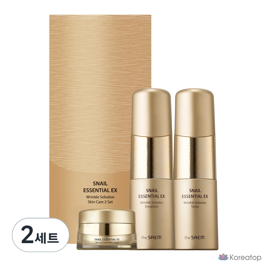 Набор для ухода The Saem Snail Essential EX Wrinkle Solution Skin Care 2-piece Set, 2 шт.