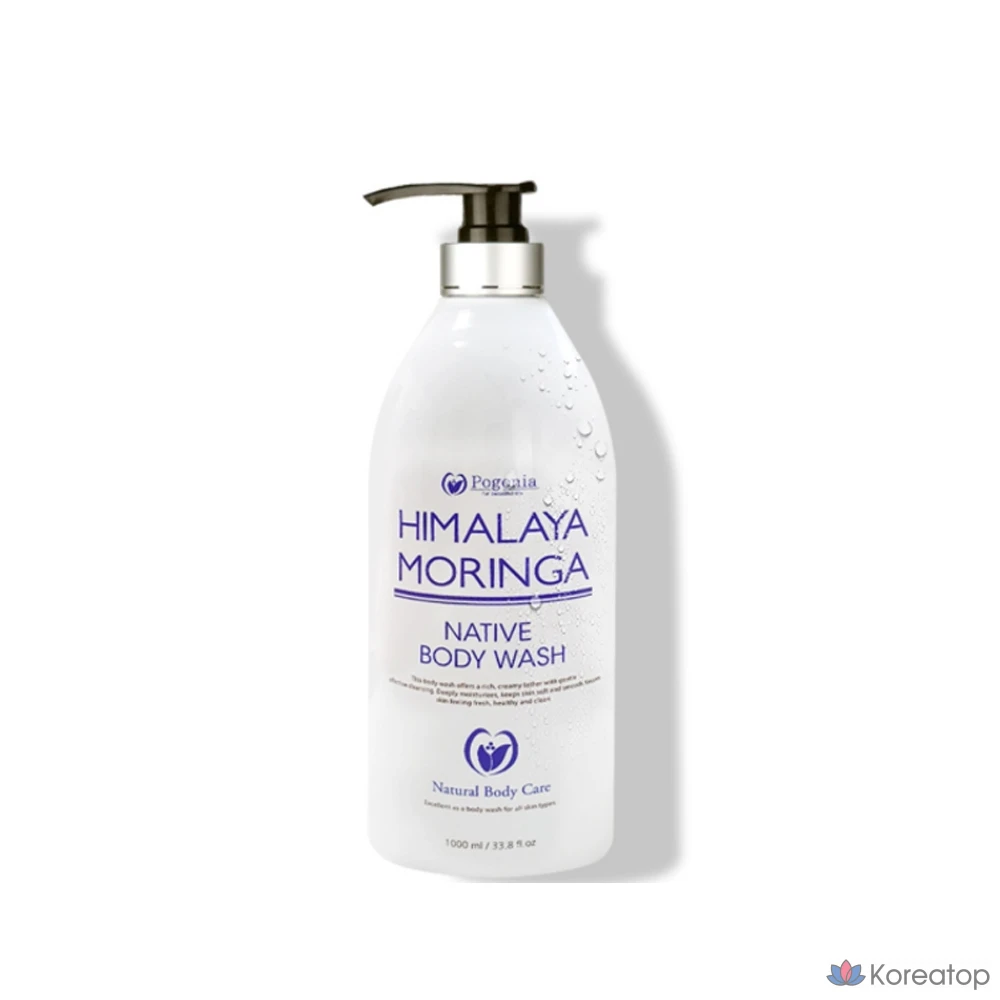 Гель для душа Himalaya Moringa Native, 1000 мл, 1 л, 1 упаковка.
