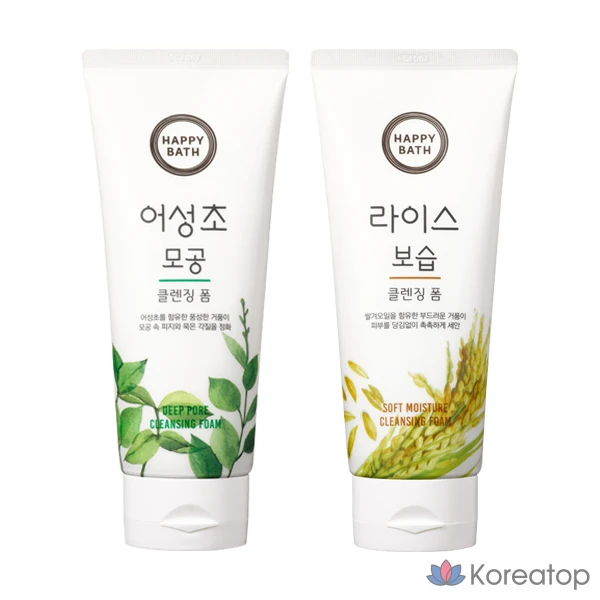 Пенка для умывания Happy Bath 200 г, 1 упаковка полыни x 1, рис x 1