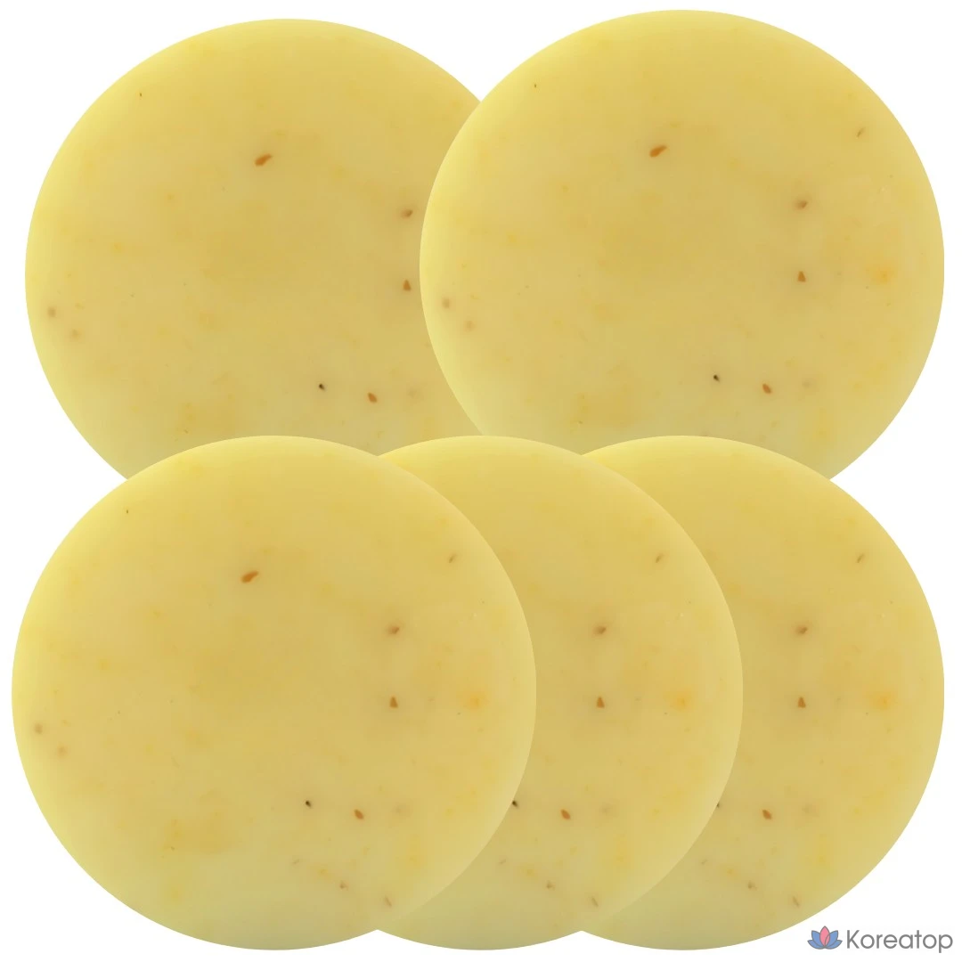 YB Mom, 100 г, 5 штук высококонцентрированного мыла с лимонным соком, изготовленного из целых лимонов.