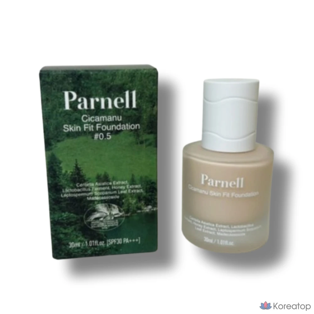 Тональный крем Parnell Cicamanu Skin Fit Foundation, № 0.5, оттенок «Фарфор», 1 шт.