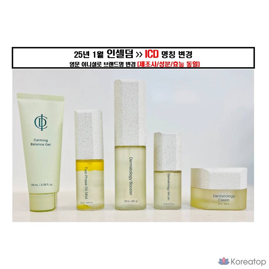 Incellderm 5 видов (Первый набор + Крем + Успокаивающий гель + Спрей) Функциональная косметика для улучшения состояния кожи, 1 комплект