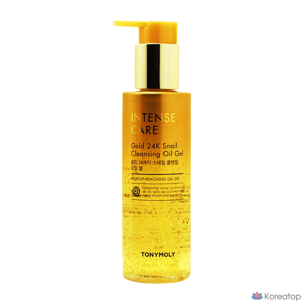 Очищающее масло-гель для лица Tony Moly Intense Care Gold 24K с экстрактом слизи улитки, 190 мл, 1 шт.