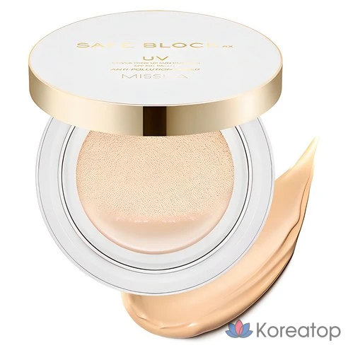Солнцезащитный кушон Missha Safe Block RX Cover Tone Up Sun Cushion SPF50+ PA++++, 14 г