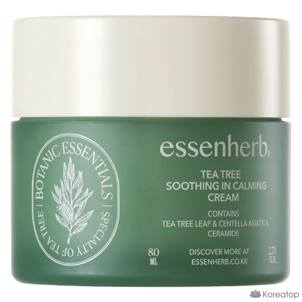 Успокаивающий крем EssenHerb с маслом чайного дерева, 80 мл, 1 шт.