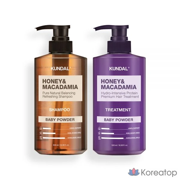 Шампунь Kundal Nature Shampoo 500 мл+Протеиновый уход 500 мл, 1 штука, 500 мл