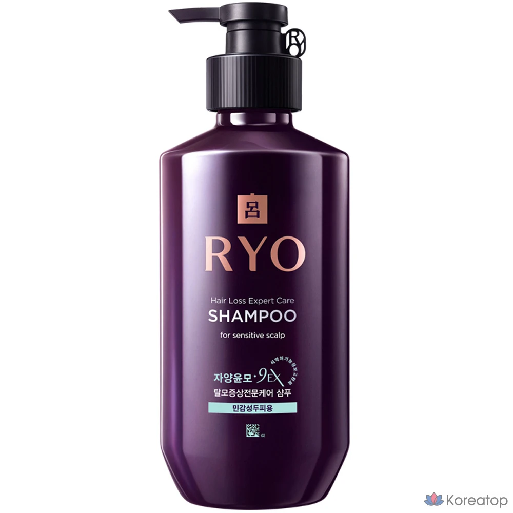 Шампунь Ryo Jayangyunmo 9EX для чувствительной кожи головы, 400 мл, 1 шт.