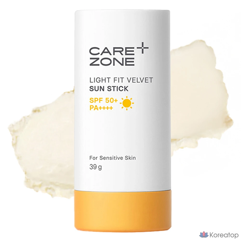 Солнцезащитный стик Carezone Light Fit Velvet SPF50+ PA++++, 39 г, 1 шт.