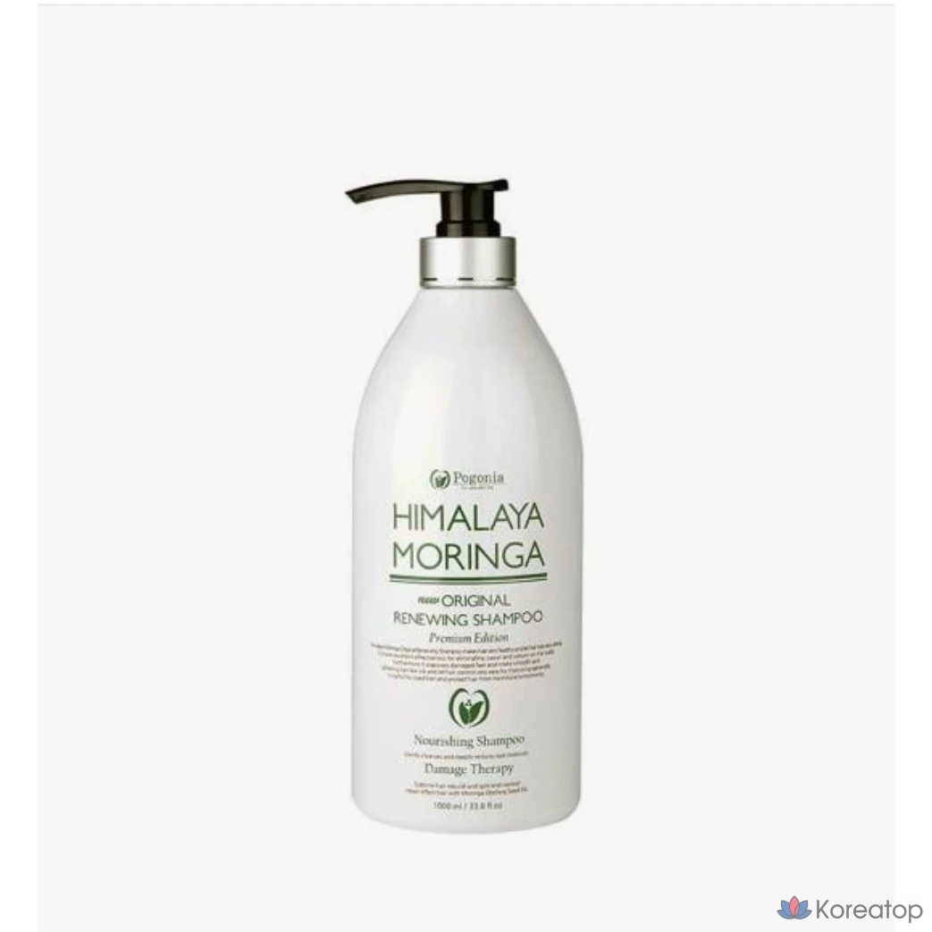 Шампунь Pogonia Himalaya Moringa New Original Renewing Shampoo с цветочным ароматом, 1 л, 1 шт.