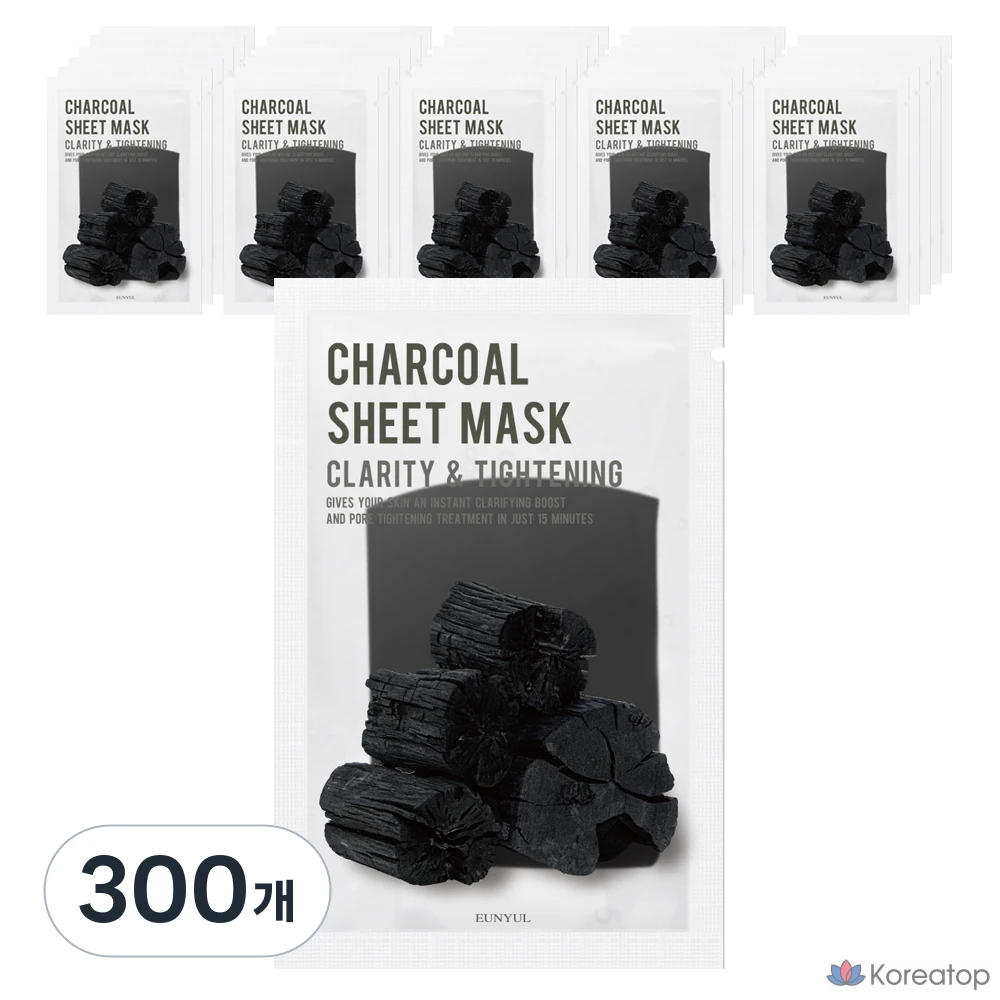 Тканевая маска для лица Eunyul Purity Charcoal Mask, 300 шт.