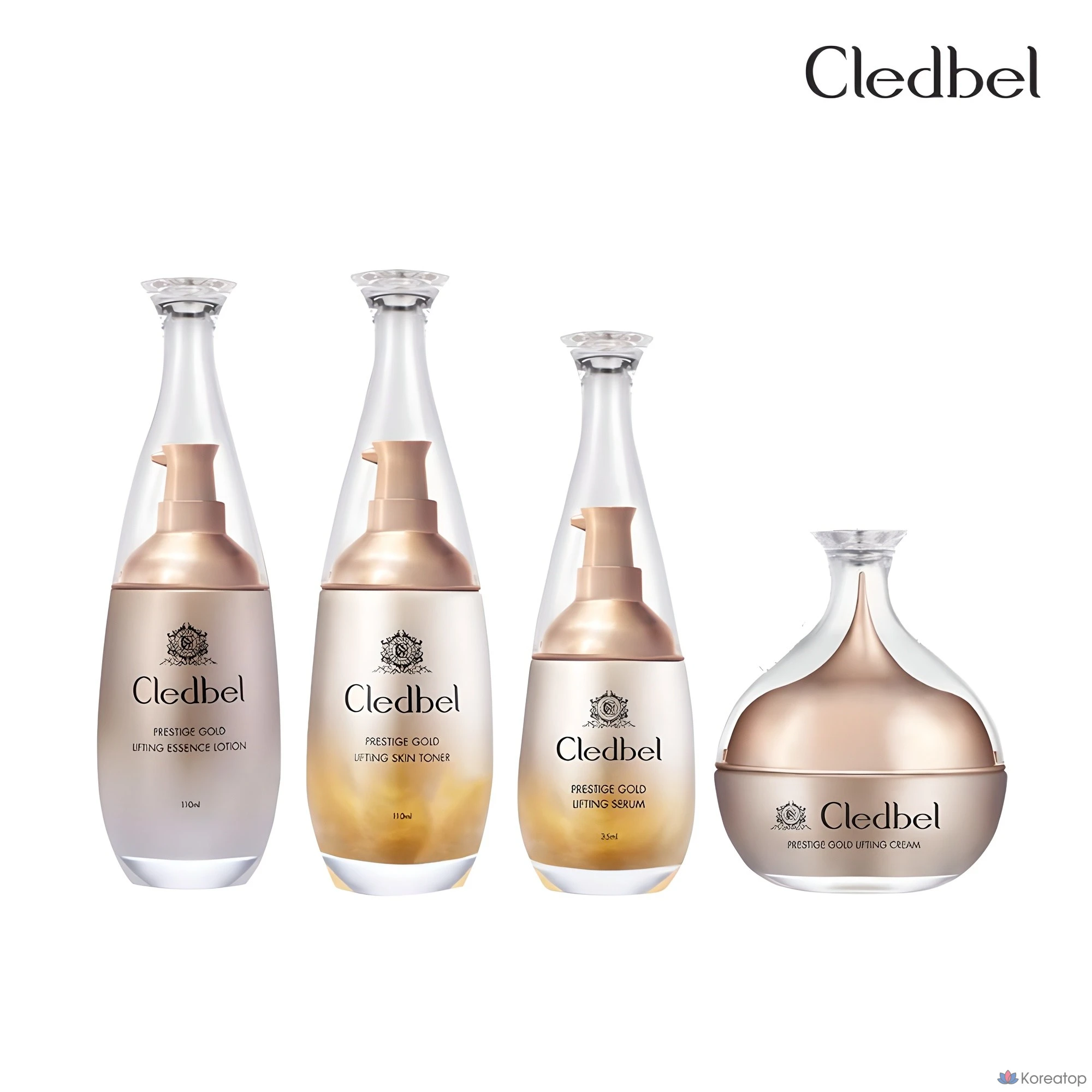 Набор базовой косметики Cledbel Prestige Gold Lifting Basic Cosmetics из 4 предметов, 1 комплект